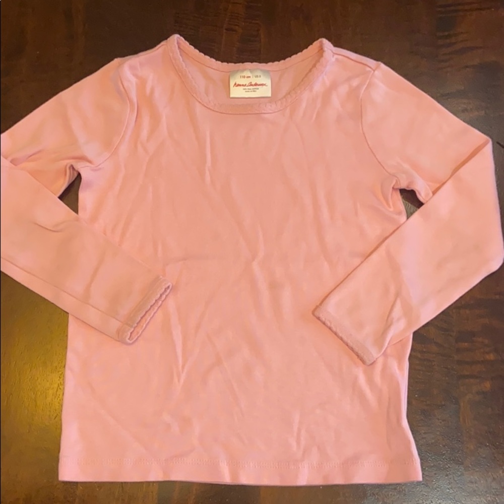 Hanna Andersson Bright Basics Long Sleeve Tee Pink